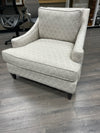 GREY WHITE PATTERN ARMCHAIR