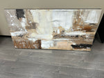 BROWN BLACK WHITE ABSTRACT CANVAS