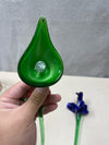 3 BLOWN GLASS FLORAL