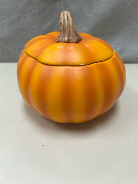 LID BRIGHT ORANGE PUMPKIN CERAMIC