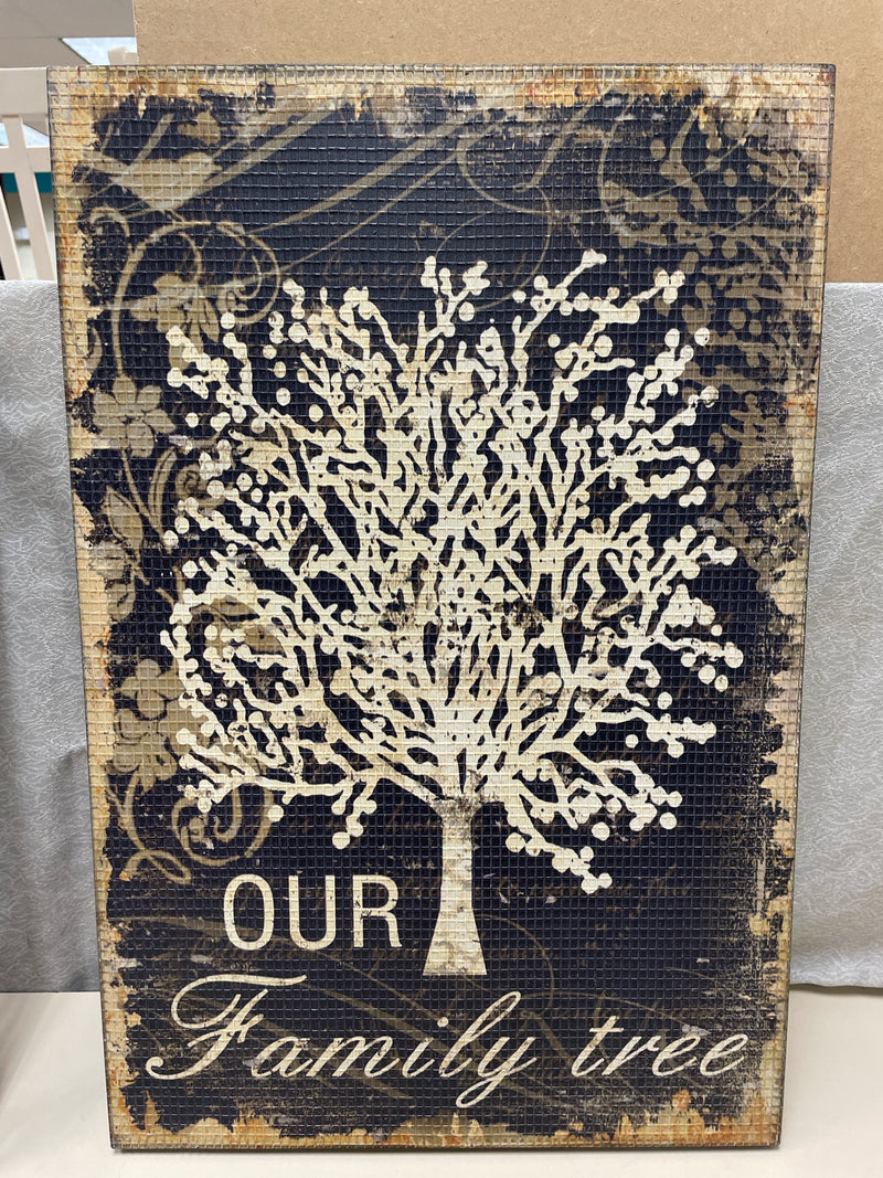 WHITE "FAMILY TREE" CANVAS
