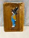 CARVED WOOD MAN W/HAT HANGING