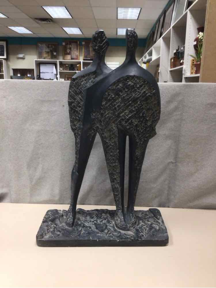 GREY ABSTRACT FIGURES SCULPTURE