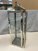 LARGE SILVER LANTERN W/ROPE