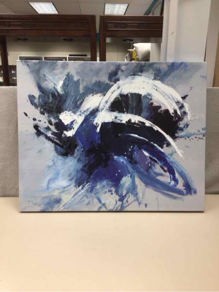 BLUE/WHITE CANVAS ARTWORK