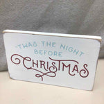 RUSTIC WOOD "NIGHT BEFORE CHRISTMAS" SIGN