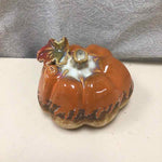 CERAMIC ORANGE/LIGHT BROWN PUMPKIN