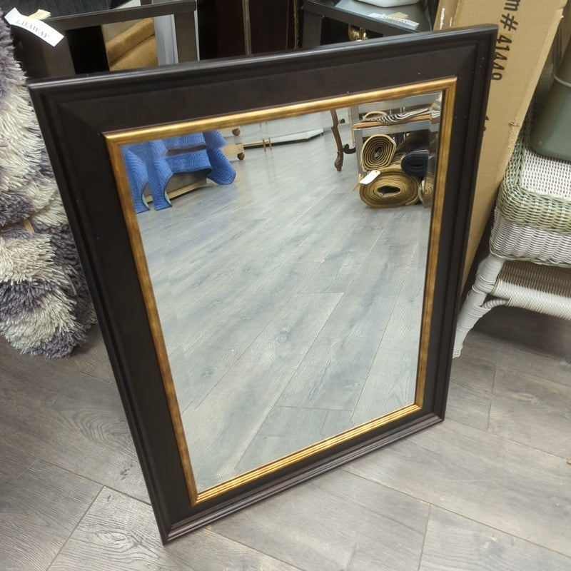 DARK BROWN/GOLD FRAME MIRROR