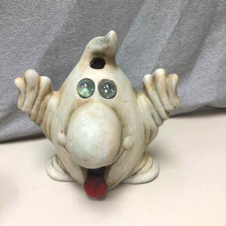 CERAMIC GHOST CANDLE HOLDER