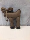 BROWN HAND MADE RAIN DEER W/BELL