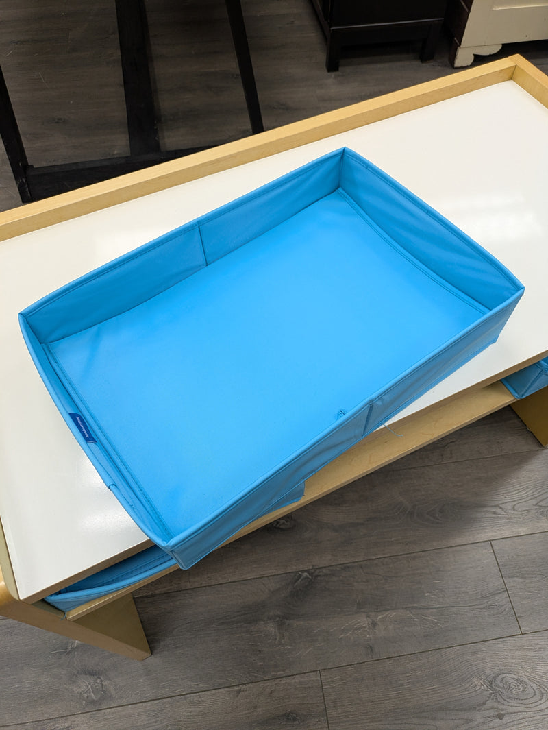 WHITE TOP WOOD DESK W/BINS