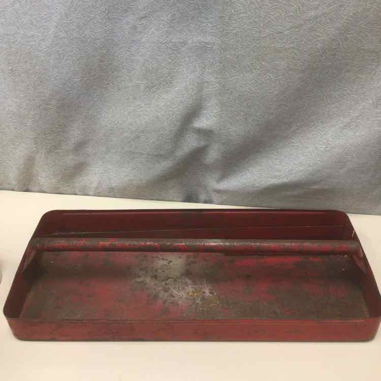 RED METAL TOOL TRAY