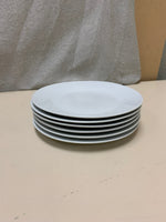 6 WHITE SNACK PLATES