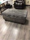 LARGE GRAY STORAGE OTTOMAN