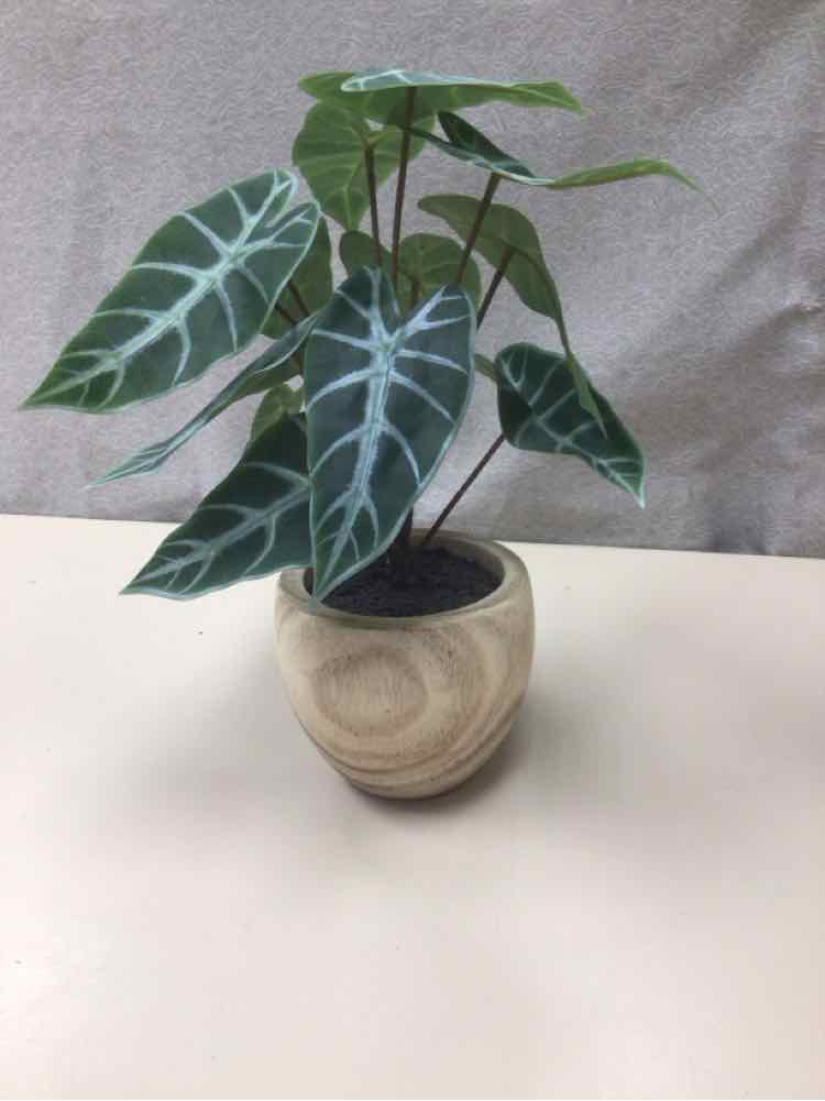 ARTIFICIAL PLANT WOODEN POT