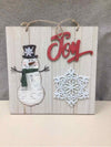 "JOY" SNOWMAN SIGN