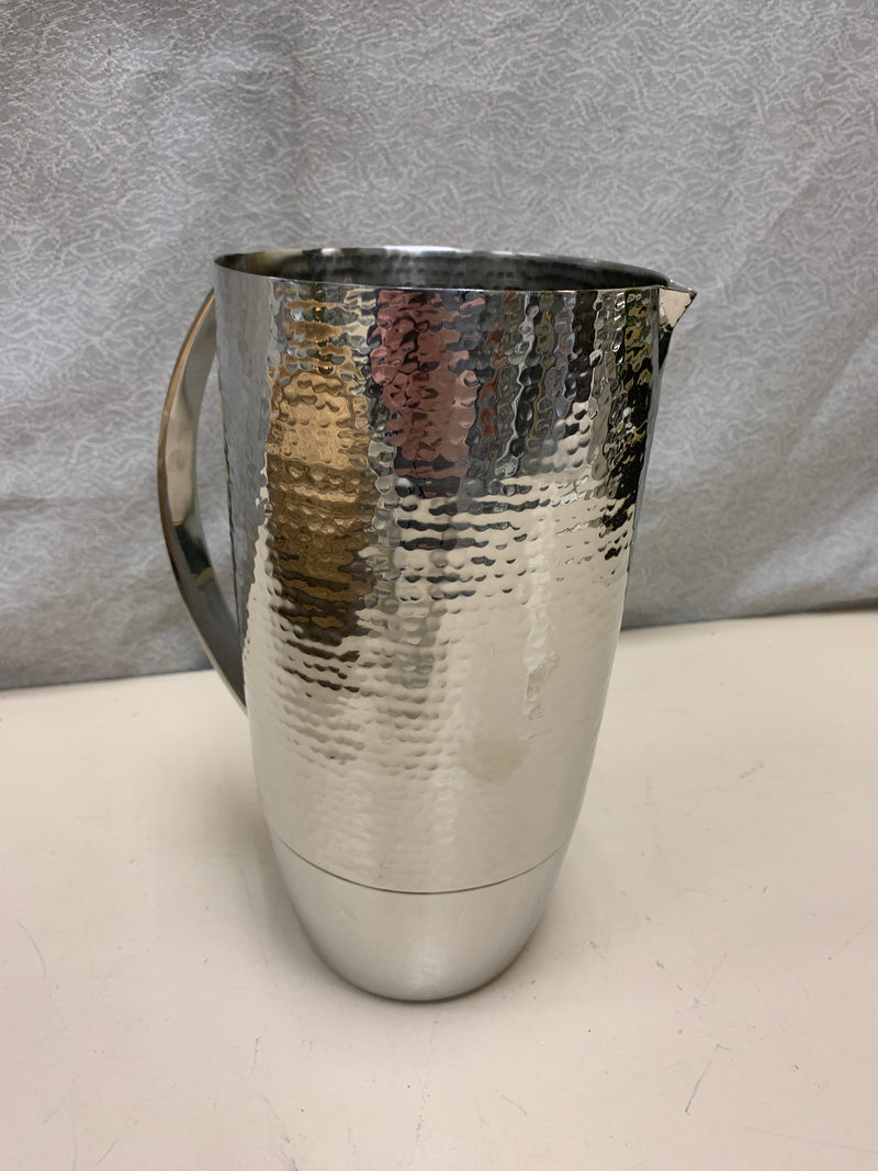 SILVER METAL HAMMERED PITCHER