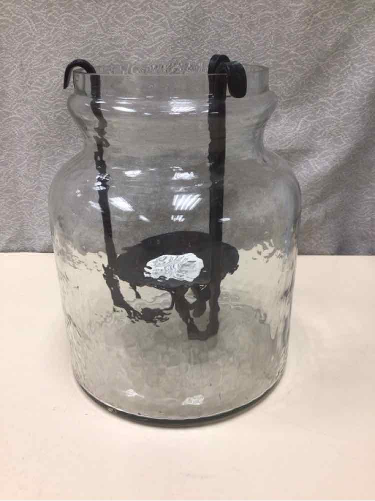 GLASS HURRICANE CANDLE HOLDER