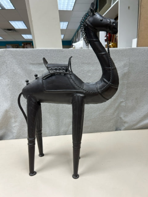 BROWN METAL CAMEL STATUE