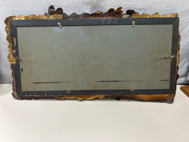 RIPPED METAL HANGING MIRROR