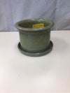 GREEN POTTED PLANTER ON STAND