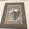 BLACK FRAME PARASOL IN SNOW PIC