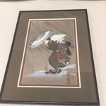 BLACK FRAME PARASOL IN SNOW PIC