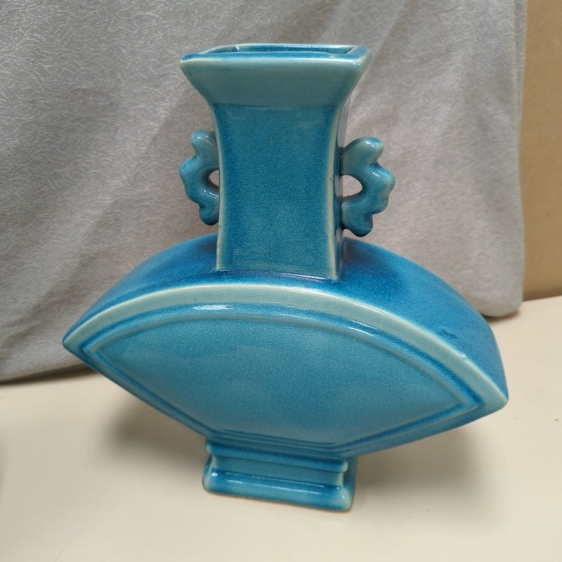 BLUE IRREGULAR SHAPE VASE