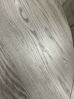 ROUND GREY WOOD COFFEE TABLE