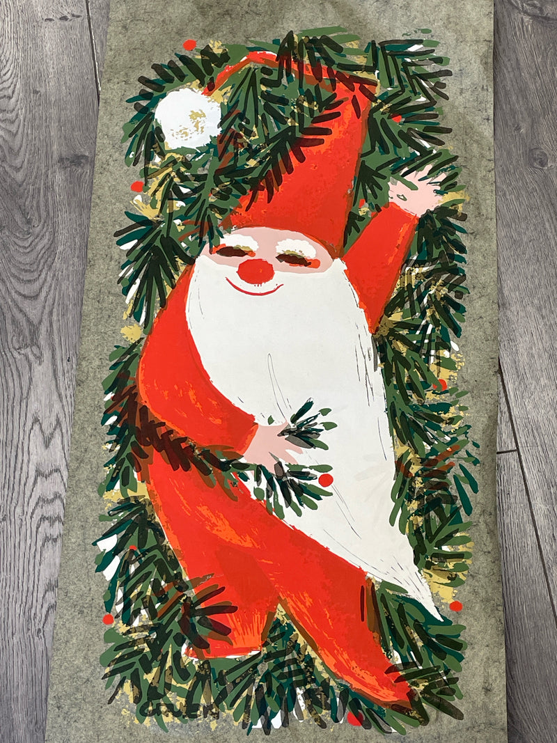 VINTAGE SANTA HANGING TAPESTRY