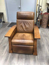 WOOD/LEATHER RECLINER