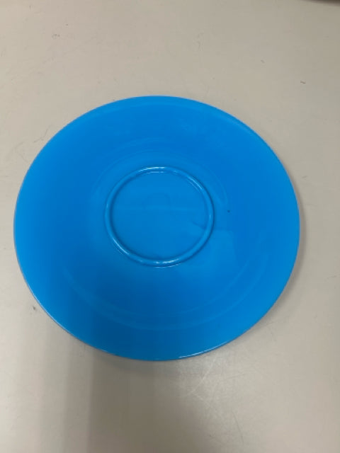 VINTAGE BLUE GLASS PLATE