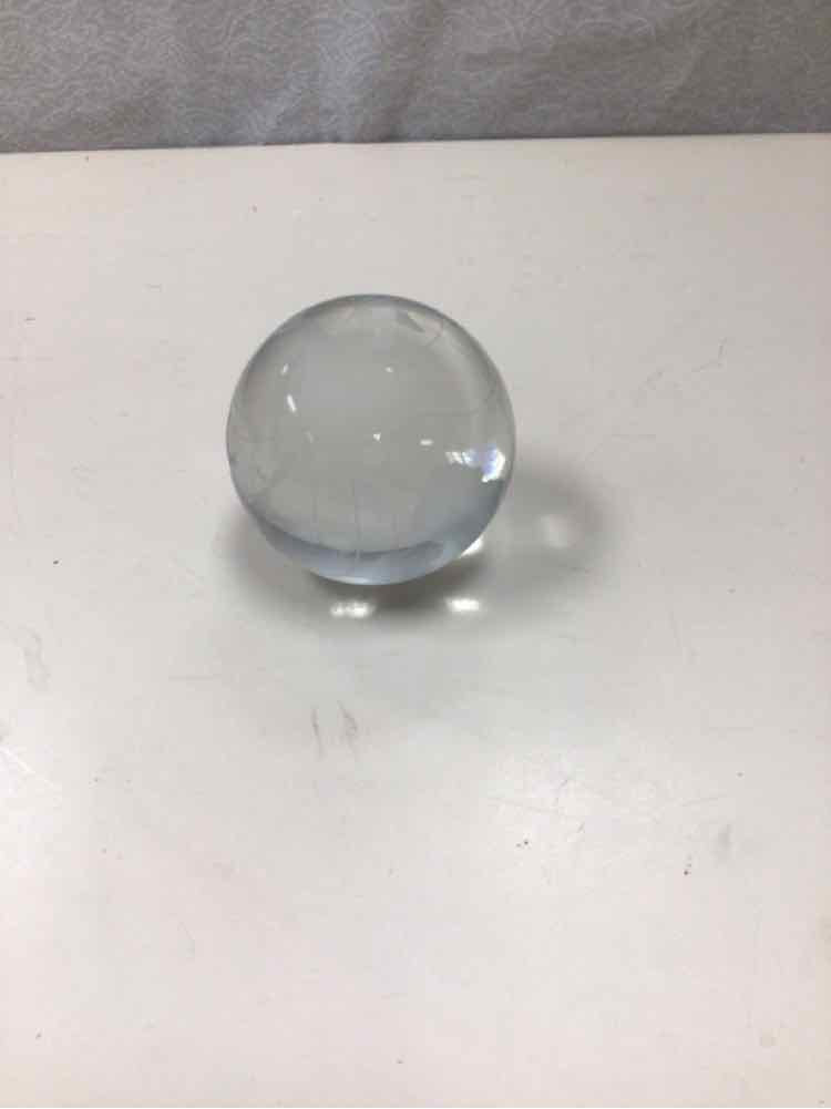 WHITE CLEAR GLASS GLOBE