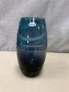 BLUE SWIRL DESIGN GLASS VASE