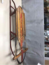 VTG RED METAL/WOOD SLEIGH