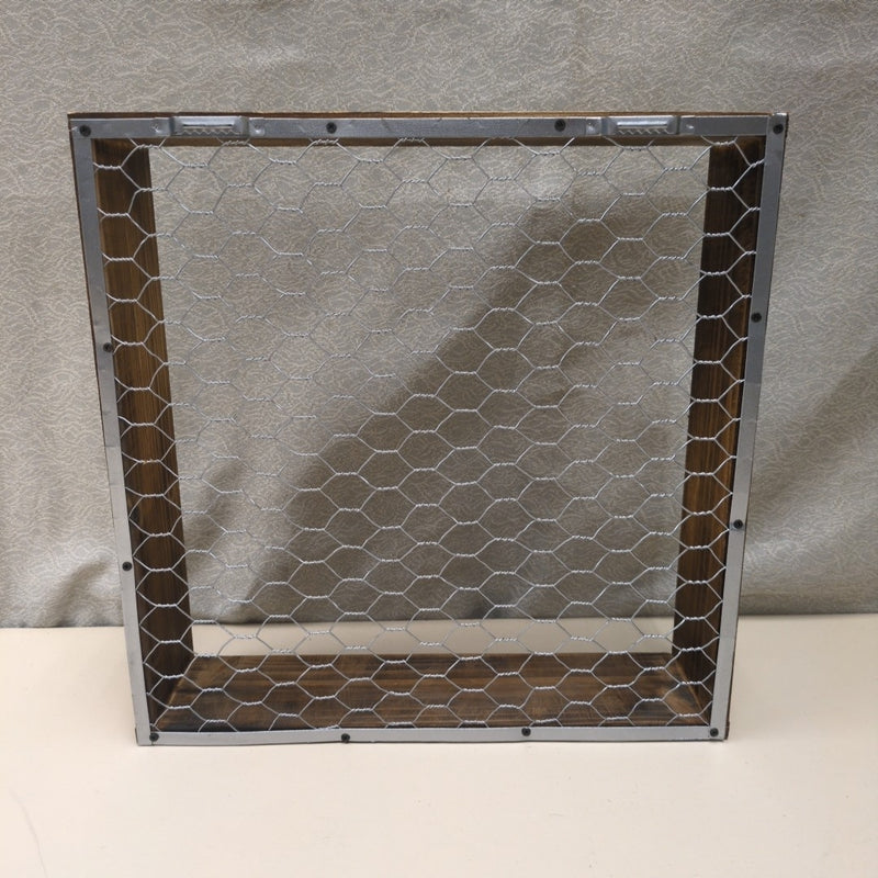 WOOD CHICKEN WIRE HANGING