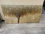 BROWN TREE W/WHITE CANVAS