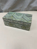 GREEN ORNATE JEWELRY BOX