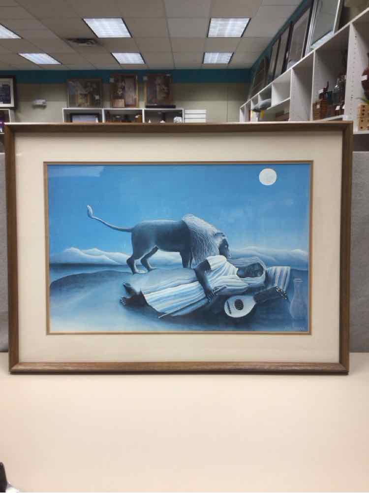 ''THE SLEEPING GYPSY'' OIL PAINTING PRINT