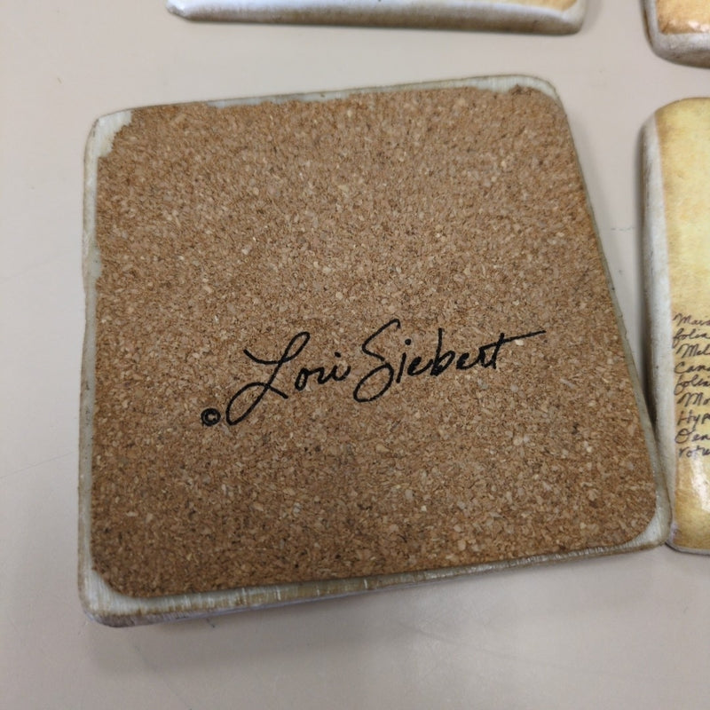 4 BOTANICAL COASTERS