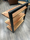 LIVE EDGE WOOD/METAL SHELF