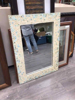 LARGE BLUE/WHITE TILE MIRROR