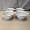 4 WHITE RIDGED DINNER BOWLS