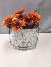 FLORAL TIN W/FALL ARRANGEMENT