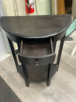 BLACK ONE DRAWER SOFA TABLE