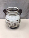 BROWN/WHITE DIST. VASE
