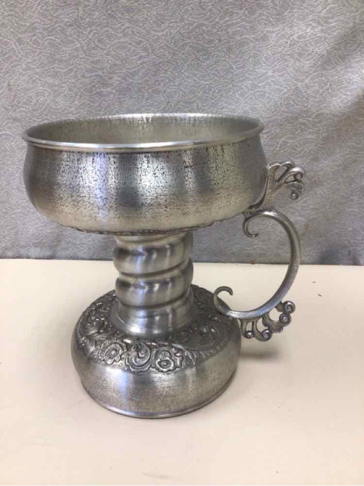 ORNATE PEWTER GOBLET