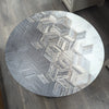 2 PIECE STONE/METAL END TABLE