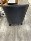 BLACK/GOLD RIVETED ARMCHAIR