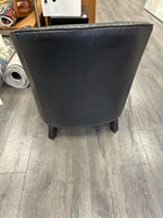 BLACK/GOLD RIVETED ARMCHAIR